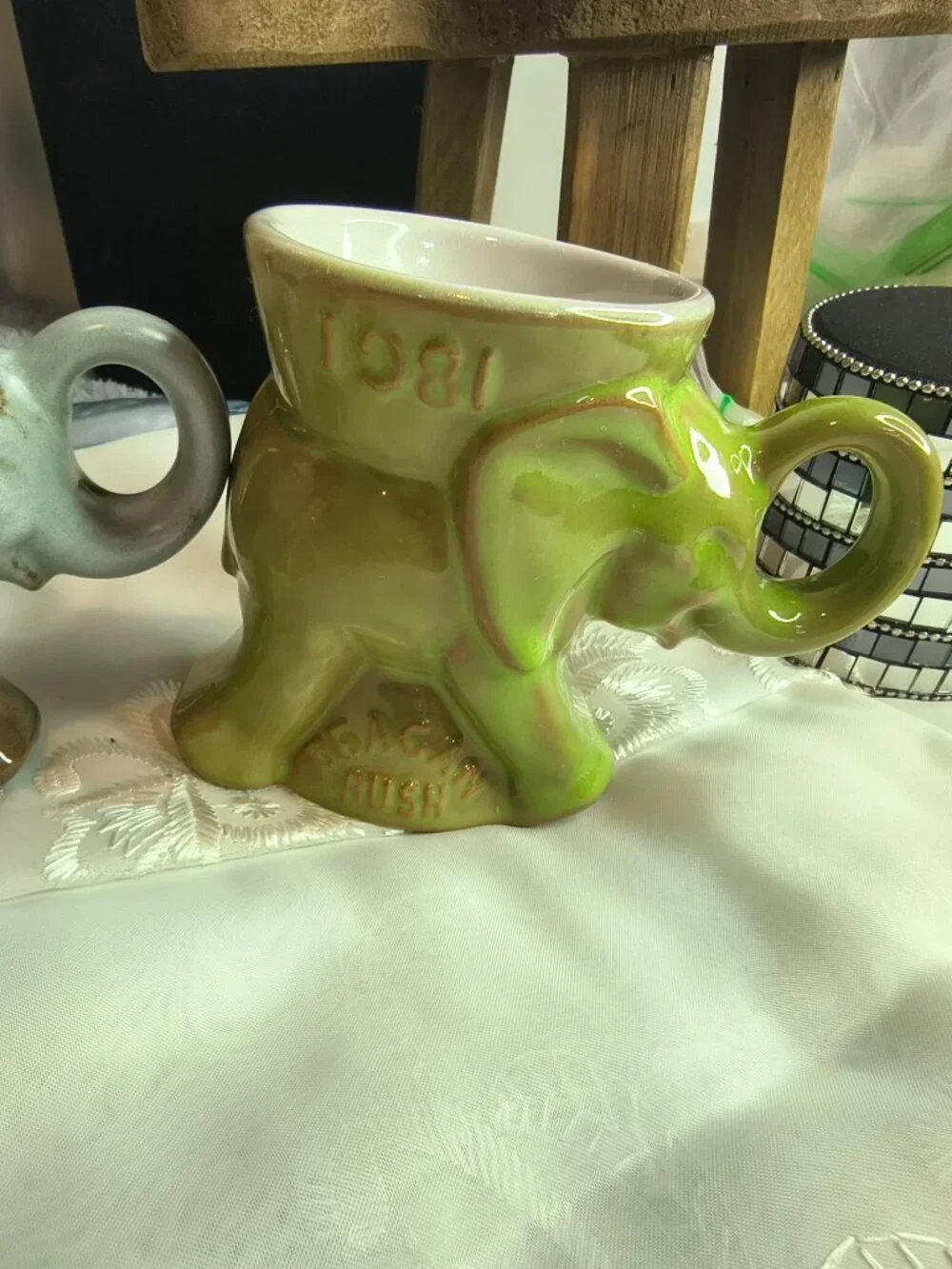 Francoma Set of 3 Republican Elephant Coffee Mugs 1977, 1978, 1981
